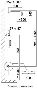 Душевая стойка Paffoni Birillo Master King ZCOL646KLIQCR