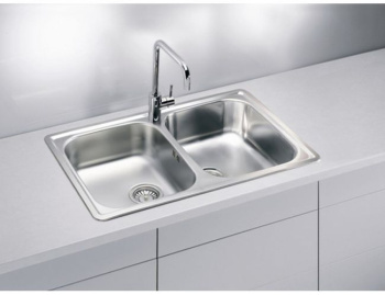Кухонная мойка Alveus Line 90 1066751, в комплекте с сифоном сталь