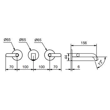 Смеситель для раковины Fantini Icona Deco 53 02 R110B хром