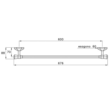 Полотенцедержатель настенный Stella Casanova 60 см 602/60 золото CS 10002 AU00