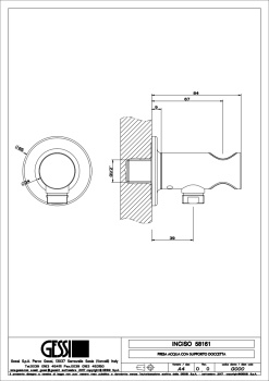 Шланговое подключение Gessi Inciso 58161.149 Finox Brushed Nickel