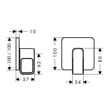 Axor Urquiola, Запорный вентиль, СМ, цвет: хром 11960000