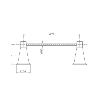 Полотенцедержатель Nicolazzi Vincent 24 см, хром 1083CR