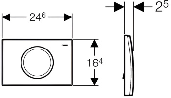 Смывная клавиша Geberit Delta 115.109.46.1 хром