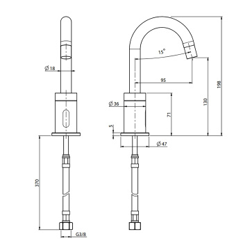 Смеситель для раковины Fima Carlo Frattini Collettivit F4931CR электронный, 4 алкалиновых батареек АА+, хром