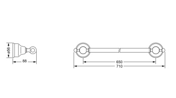 Держатель для полотенец Jorger Delphi 109.00.040.000 chrome