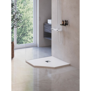 Душевой поддон трапеция RGW Stone Tray ST/T-W белый 1000x1000 мм 16155100-00