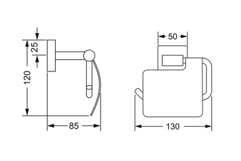 Держатель для туалетной бумаги Jorger Charleston Square 634.00.014.000 chrome