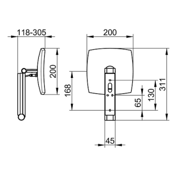 Зеркало косметическое Keuco ilook_move 20 17613019003 с подсветкой, хром