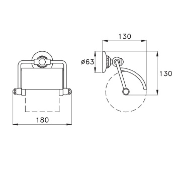 Держатель туалетной бумаги настенный с деревянным роликом Stella Italica 1032 хром IT10014CR00