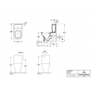 Чаша напольного унитаза Villeroy&Boch Subway 661010R1
