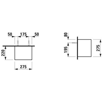 Laufen Palomba Шкаф подвесной, 275х220х275мм, цвет: синий