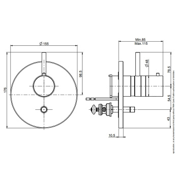 Смеситель для душа Fima Carlo Frattini Wellness Fimatherm одн-жный, встраиваемый, на два источника с перекл., без внутр. части, хром F4039X2CR