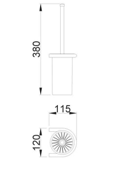 Ершик настенный Nofer из нержавеющей стали матовый 09077.S