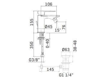 Смеситель для биде Mamoli SADLER 56010000605K
