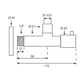 Угловой вентиль с фильтром Fima Carlo Frattini Sottolavabo хром F204CR