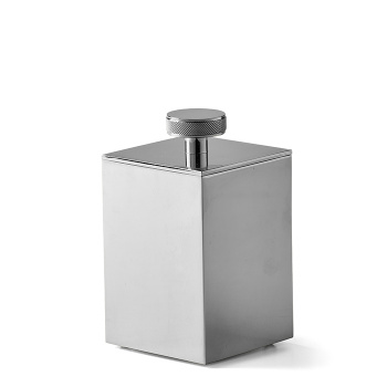 3SC Metal Quadra Баночка универсальная, 7х7хh12см, с крышкой, настольная, цвет: хром ME49ASL