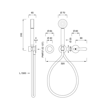 Смеситель для душа CЕА Design Lutezia LTZ 32 SG S с термостатом сталь