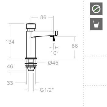 Порционный кран Ramonsoler Solestop для раковины 745103