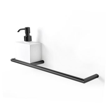 3SC Guy Полотенцедержатель и дозатор, 40см., слева, подвесной, композит Solid Surface, цвет: белый матовый/черный матовый GU10DSXNO