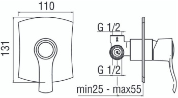 Смеситель для душа Nobili Sofi SI98108BR бронза