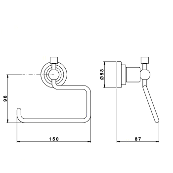 Держатель туалетной бумаги Nicolazzi Monte Croce  1492CR27