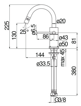 Смеситель для биде Nobili Velis VE125139/3FLP черный