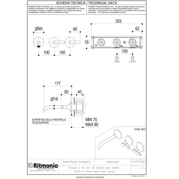 Смеситель для раковины Ritmonio Diametro35 Elegance PR54AK201CRL хром