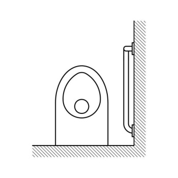 Поручень угловой правый для людей с ограниченными возможностями 700x400 мм белый Nofer 15158.W
