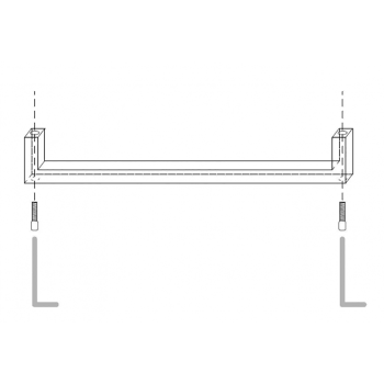 Полотенцедержатель Kerasan Cento 375 мм фронтальный для раковин 3537 и 3539, хром 911501