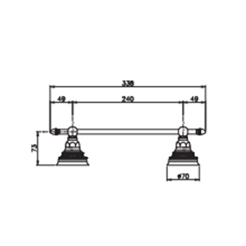 Полотецедержатель одинарный Nicolazzi Impero 30 см, хром 1483CR36