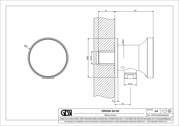 Шланговое подключение Gessi Origini 66169.727 Brass Brushed PVD