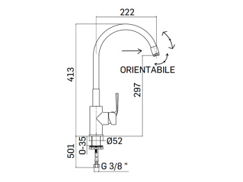 Смеситель для кухни Mamoli PROGRAMMA CUCINA 7249M0000001