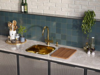 Мойка кухонная Omoikiri Omi 44-U/IF AB латунь 4993190