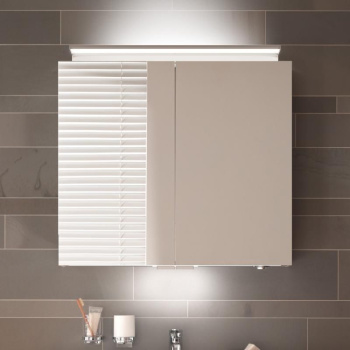 Шкаф зеркальный с подсветкой Keuco Royal L1 80 13603171301 серебряный