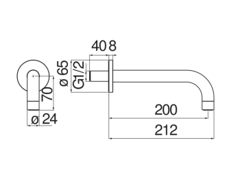Излив Nobili AV00158/36FLP черный