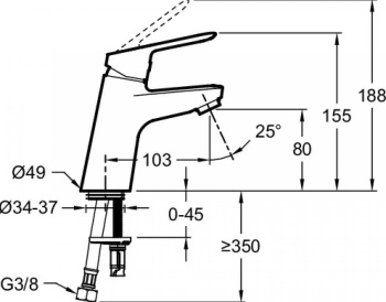 Смеситель для раковины Jacob Delafon Lucien E20849-CP хром