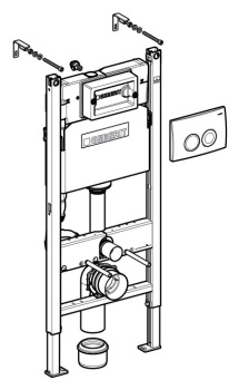 Инсталляция для унитаза Geberit Duofix 458.124.21.1 в комплекте с клавишей