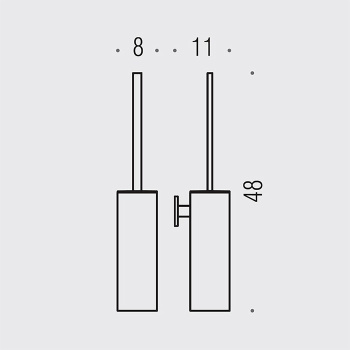 Туалетный ёршик Colombo Look подвесной, пластик, PVD Vintage B1607.VL