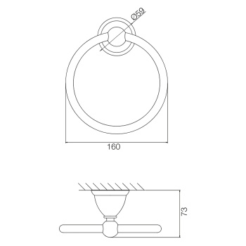 Полотенцедержатель-кольцо Fima Carlo Frattini Accessori подвесное, золото F6042/1OR