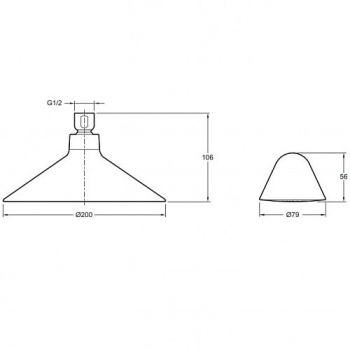 Верхний душ Jacob Delafon Moxie E99105-CP