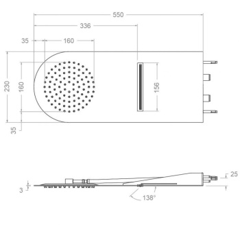 Верхний душ Ramonsoler Hydrotherapy водопад + тропический rcr02