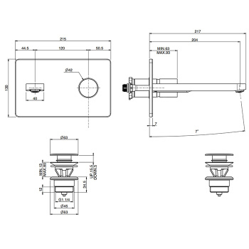 Смеситель для раковины Fima Carlo Frattini Nomos Go F4201WX5CR хром
