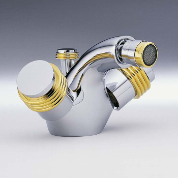 Смеситель для биде THG Diplomate Grooved Rings U4B-G02-3202 хром/золото