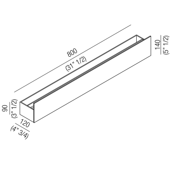 Полотенцедержатель Agape Sen, 80см, подвесной, черный ASEN0922N