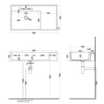 Раковина накладная Cielo Plinio PNLASF CP 140 см розовый