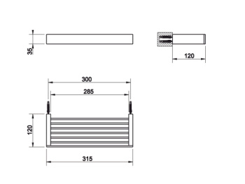 Полка для душа Gessi Rettangolo 20947.099 Black Xl