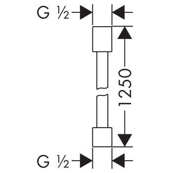 Axor Starck Шланг 1250 мм, цвет:шлифованный никель 28282820