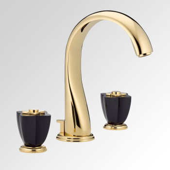 Смеситель для раковины THG Petale De Cristal Noir U6D-F01-151 полированное золото