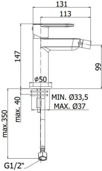 Смеситель для биде Paffoni Candy CA131CR